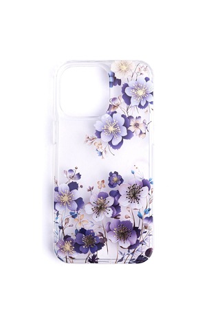 İphone 15 Pro Uyumlu Kılıf Solmayan Imd Baskı Desenli, Şeffaf Tpu+pc Botanik Kapak