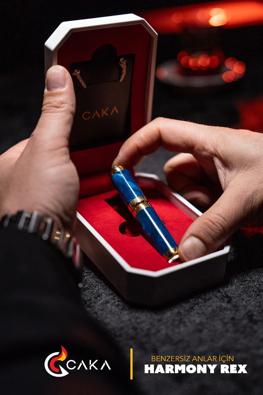 Caka Lighter Harmony Rex Simli Mavi Benzinli Çakmak Mavi