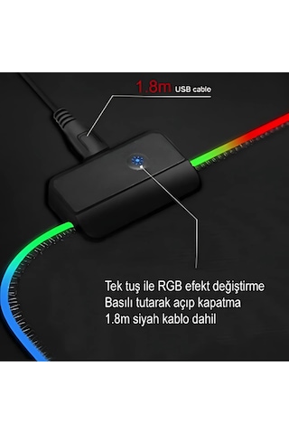 Dalong Mousepad Düz Led Işıklı 80x30