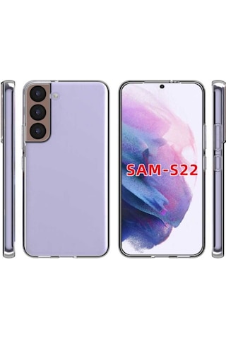 Galaxy S22 Kılıf Zore Şeffaf Ince Ve Esnek Süper Silikon Kılıf Renksiz