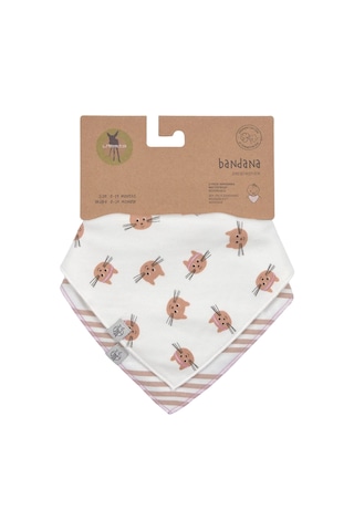 Lassig Tiny Team 2'li Bandana Önlük Kedi Temalı Çok Renkli
