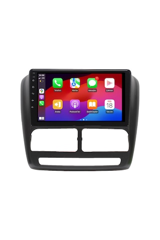 Fiat Doblo - Araç Multimedya Ekran - 4gb 64gb - S - Black - 2010 - 2015 - 9 Inch - Myway - Red