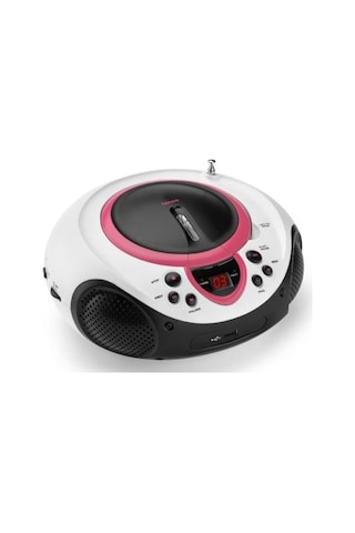 Lenco SCD-38 Pembe Taşınabilir Müzik Seti Radyo CD Çalar MP3 USB