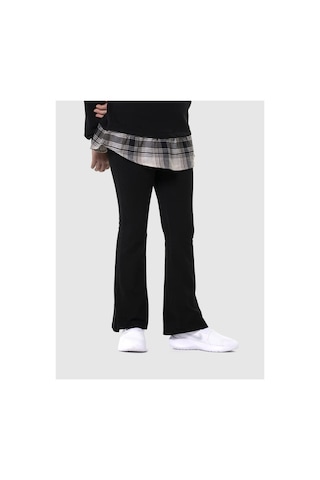 Gap Kız Çocuk Streç Jersey Legging Flare Tayt Siyah