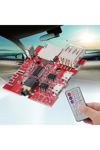Mp3 Kumandalı Bluetooth Amfi Modülü Sd Kart + Usb