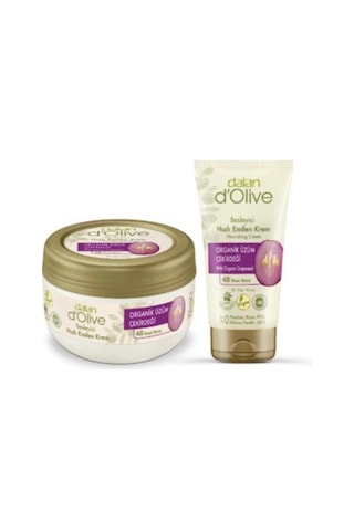 Dalan D Olive Organik Üzüm Çekirdeği Bakım Kremi 300 ML + Dalan Üzüm Çekirdeği Bakım Kremi 60 ML
