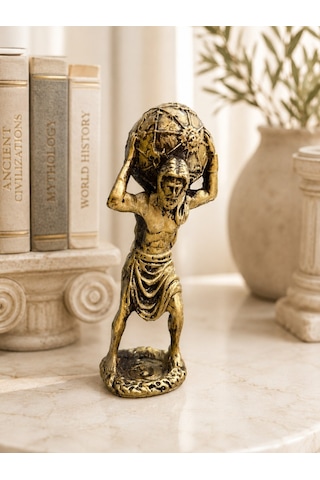 Atlas Heykeli 14 Cm Antik Gold Dekoratif Biblo Mitolojik Ev Dekorasyonu & Masa Üstü Aksesuar Atlas Heykeli 14 Cm Antik Gold Dekoratif Biblo Mitolojik Ev Dekorasyonu & Masa Üstü Aksesuar