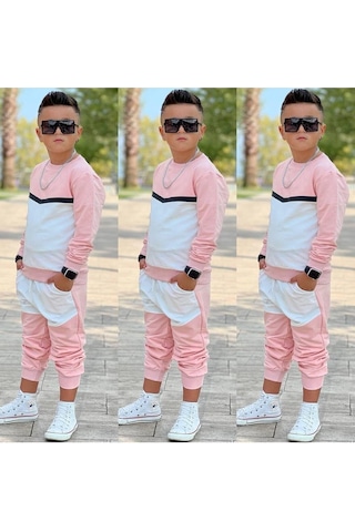İki İplik Cepli Garson Boy Takımlar Gri - Beyaz - Siyah