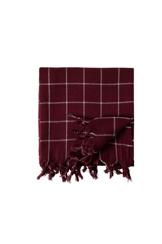 Mudo Home Edwın Bordo Çok Amaçlı Örtü 140x140 Cm 1484674