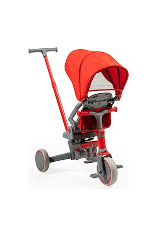 Baby2go Go-bike Ebeveyn Kontrollü 3 Tekerlekli Tenteli Bisiklet Haki