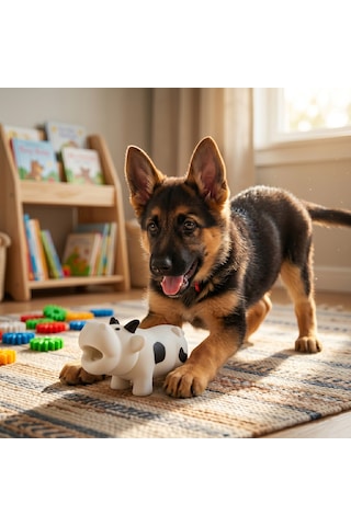 Köpek Oyuncağı Vinil Sesli İnek Sesli Eğlenceli Köpek Oyuncağı