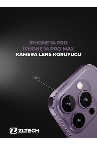 İphone 14pro/14promax Uyumlu Kamera Lens Koruyucu Mor