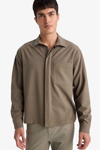 Defacto Poplin Gömlek G6253ax25wnbn571 Kahve-bn571