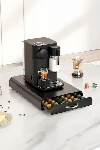 60 Adet Kapasiteli Nespresso Kapsül Kahve Standı Kahve Çekmecesi Mt195sy Gri