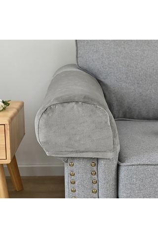 Xiyyadms Halka Yıkama Eliyelik Koltuk Koruması - Kaymazsız, Dört Mevsim Kullanıma Uygun, Esnek Polyester - 10 Adet Çivi İle Set Açık Gri AÇIK GRİ