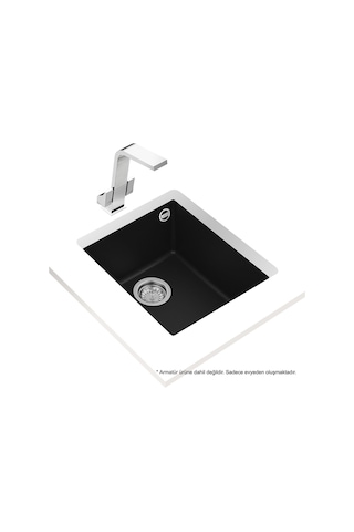 Teka Square 34.40 Tg Black Granit Eviye. Tezgahaltı