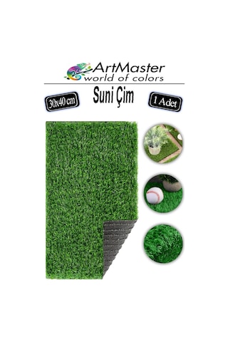 Yapay Çim 30x40 Cm 1 Adet A3 Boyutunda Dekoratif Maket Çim Yapay Çim Halı Teraryum Suni Çim 30 x 30 CM