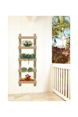 Modern Duvar Bitki Askısı İç Mekan Dekoratif Saksılık - 3 Katlı Dekoratif Bitki Rafı Duvara Monte Raflı Saksı