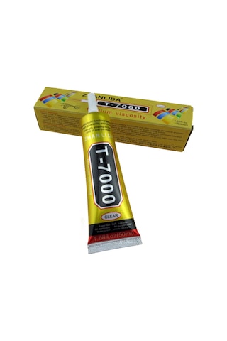 T7000 Dokunmatik Ekran Cam Kapak Çerçeve Yapıştırıcı 50 ML Siyah