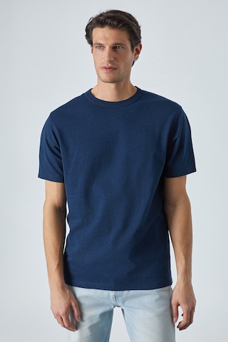 Grimelange Peltz Erkek Relaxed Bisiklet Yaka Kısa Kollu Lacivert T-shirt Lacivert