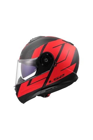 Ls2 Strobe 2 Code Çene Açılır Kask Mat Siyah Kırmızı