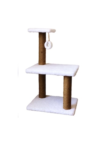 Petitopya İki Katlı Geniş Taban Lüx Kedi Tırmalama Tahtası 67 CM