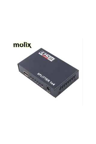 Molix 4 Port Hdmı Çoğaltıcı Splitter Hdmı 1.4V Çoklayıcı Dağıtıcı