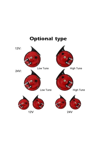 Novahub 2 Adet 24v Evrensel Çift Tonlu Korna, Metal + Abs, Suya Dayanıklı, Yüksek/düşük Sesli, Araba Motosiklet Kornası