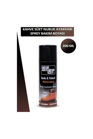 Bağcık + Nuri Leflef Süet Nubuk Ayakkabı Sprey Bakım Boyası 200 Ml Set 001