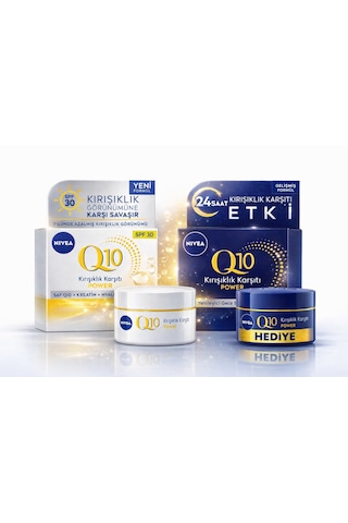 Nıvea Q10 Power Gündüz Bakım Kremi 30 Psf 50 Ml + Gece Bakım Kremi 50 Ml