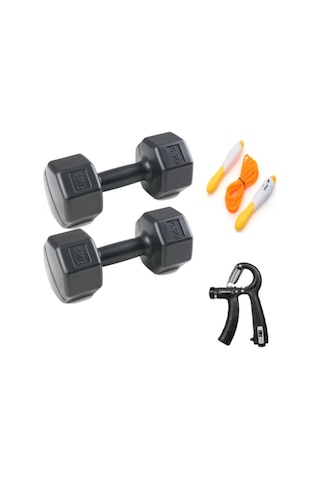Ps Spor 2 Adet 4 Kg Dambıl + Sayaçlı Ayarlanabilir El Yayı Sayaçlı Atlama Ipi
