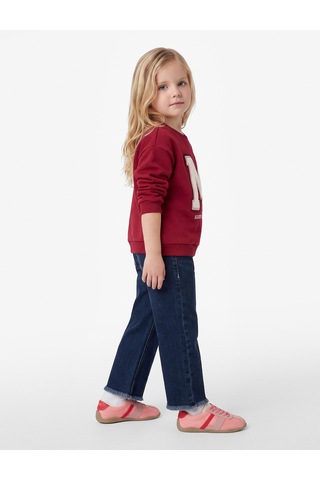 Koton Bisiklet Yaka Baskılı Aplike Detaylı Uzun Kollu Sweatshirt Bordo 7wmg10006ak