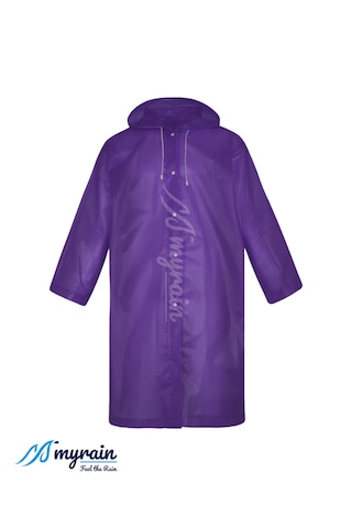 Myrain Kapüşonlu Çıtçıtlı Eva Yağmurluk Mor
