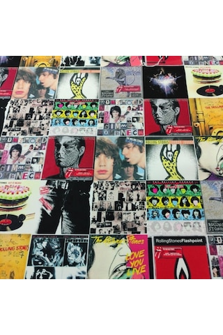 Rolling Stones Klasik Rock Müzik Kapakları Desenli Kumaş Tavsiye