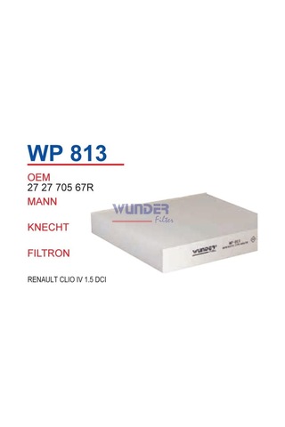 WUNDER WP813 Polen Filtresi CLIO IV 12- Captur 13- / Logan 13- Sandero 13- / Micra K14 16- Karbonlu WUNDER WP813 Polen Filtresi CLIO IV 12- Captur 13- / Logan 13- Sandero 13- / Micra K14 16- Karbonlu