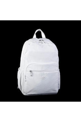 Nas Bag Büyük Boy Unisex Hafif Ve Su Geçirmez Çok Gözlü Sırt Çantası Beyaz