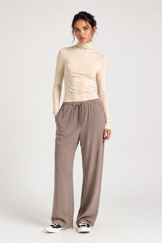 Mixxtrend Kadın Tencel Rahat Pantolon Bej