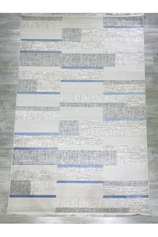 Şehzade Halı Pera Serisi 11184 Salon Oturma Odası Halısı 160x230 4m2 Beyaz - Gri - Mavi