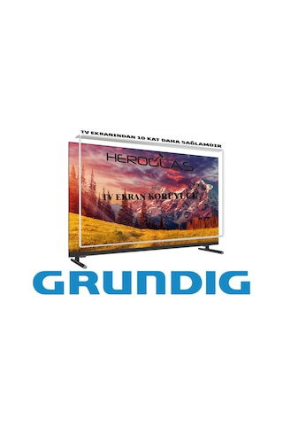 Grundig Uyumlu 65 Gju 7505 B 65 İnç Tv Ekran Koruyucu
