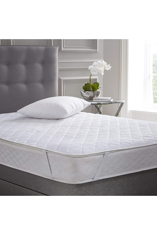 Dört Mevsim Kapitone Sıvı Geçirmez Alez % 100 Pamuklu Tüm Ebatlar Beyaz