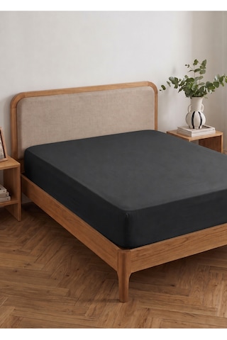Bella Maison Premium Tencel King Size Lastikli Saten Çarşaf Antrasit 180x200x35 Cm Antrasit