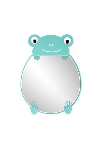 Ayaklı Masa Aynası Kurbağa Makyaj Aynası Açık Yeşil