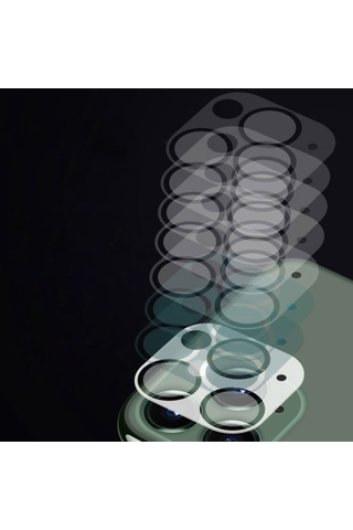 Ally Apple Uyumlu iPhone 12 6.1 Full Tempered Kamera Koruyucu Kırılmaz Cam