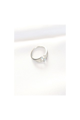 Renkli Zirkon Taşlı Silver Renk Ayarlanabilir Yüzük Çok Renkli