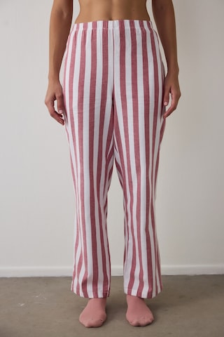 Penti Kırmızı Good Mood Pamuklu Çizgili Pijama Altı