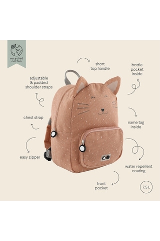Trıxıe Trixie Bacpack - Mrs. Cat Unisex Çocuk Pembe Sırt Çantası 27496 Pudra