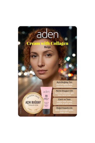Aden Bb Cream With Collagen - Kolajenli Bb Krem 02 Beige Bej Çok Renkli