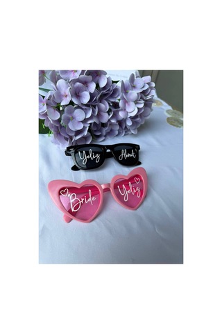 Kişileştirilmiş Gelin ,damat ,bride, After, Party Gözlük Pembe