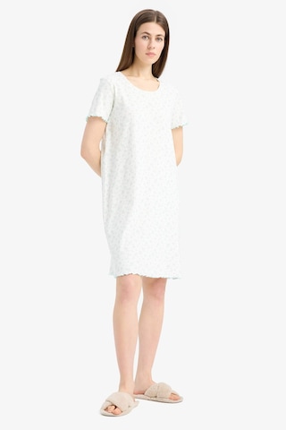 DeFacto Bisiklet Yaka Fitilli Kaşkorse Kısa Kollu Gecelik-Fall in Love E9198AX25SPER98