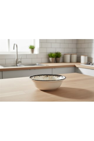 6'lı Valencia Salata Kasesi 22cm Dijital Mega Rinart Krem